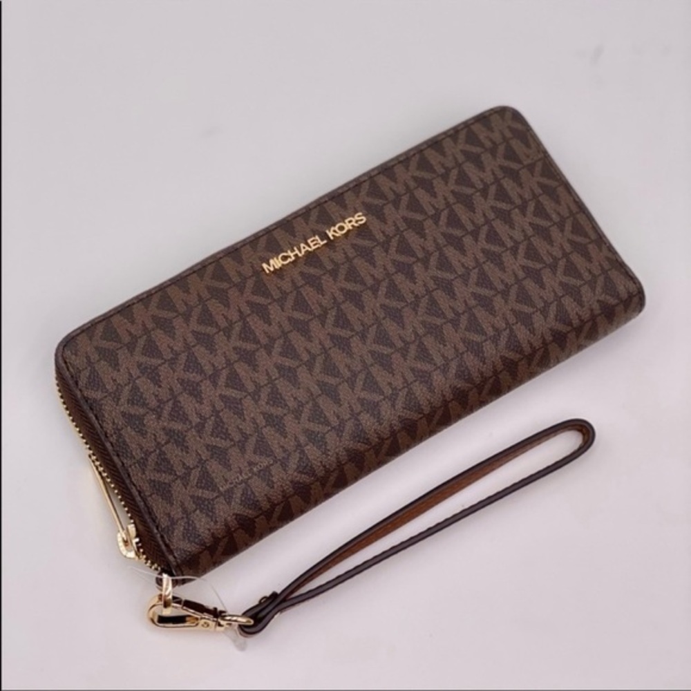 Michael Kors Large Continental Wallet Brown - Picture 2 of 9